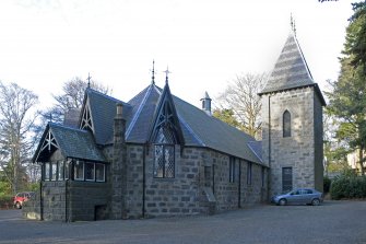 View from ENE showing tower