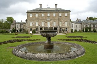 House with fountain, view from SE