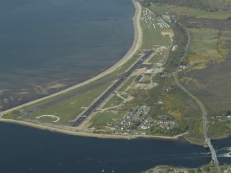 Oblique aerial view centred on the airfield, taken from the SSE.