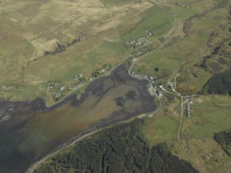 General oblique aerial view centred on the village, taken from the WSW.