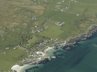 General oblique aerial view of the abbey and village, taken from the S.