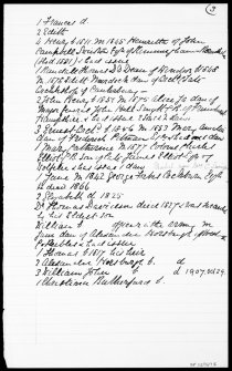 Written account of Davidson Lineage.
