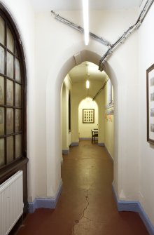 Interior. View of basement corridor