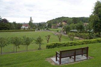 View of sunken garden from SW