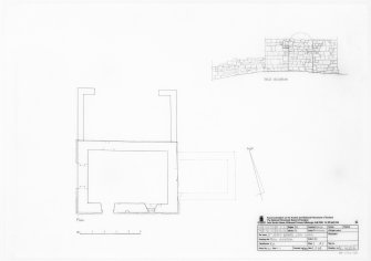 St Serf's Priory Church: Plan, West elevation.