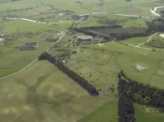 General oblique aerial view centred on the former barracks, taken from the NNW.