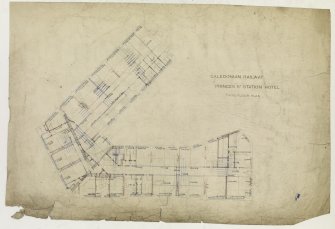 Caledonian Railway Company, Princes Street Station Hotel.
Digital copy of drawing showing Third Floor Plan.