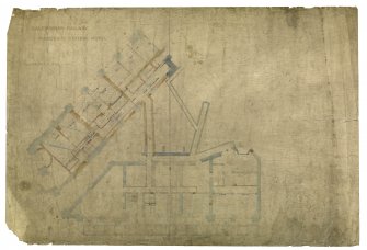 Caledonian Railway Company, Princes Street Station Hotel.
Digital copy of drawing showing Basement Floor Plan.