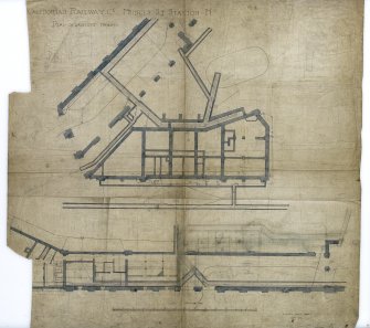 Caledonian Railway Company, Princes Street Station Hotel.
Digital copy of drawing showing Plan of Existing Drains.