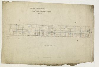 Caledonian Railway Company, Princes Street Station Hotel.
Digital copy of drawing showing Fourth Floor Plan.
