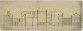 Additions and alterations for R F McEwen.
Longitudinal section A-A.