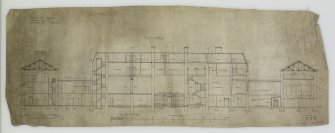 Additions and alterations for R F McEwen.
Longitudinal section A-A.