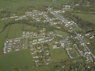 Oblique aerial view centred on the village, taken from the WSW.