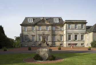 View from ENE of Sir William Bruce house and David Bryce extension.
