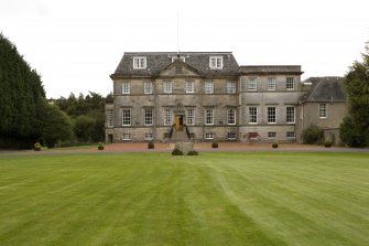 View from E of main house with David Bryce extension.