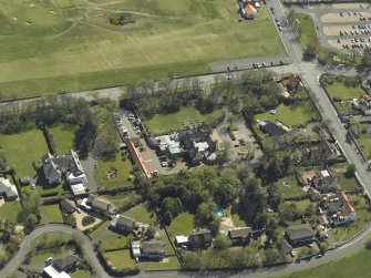 Oblique aerial view centred on Craigend House Hotel, taken from the NNW.