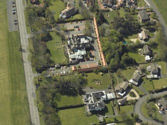 Oblique aerial  view centred on Craigend House Hotel, taken from the NE.