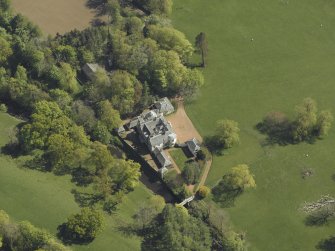 Oblique aerial view centred on Annick Lodge, taken from the NW.