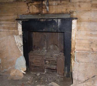 Interior. Detail of kitchen fireplace