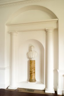 Interior. Ground floor, main entrance hall, detail of niche with bust
