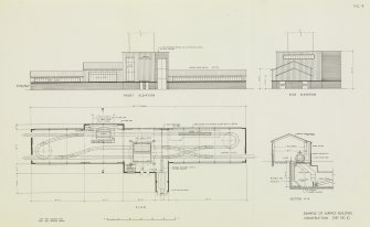 EX-SCOTLAND, NON-SITE SPECIFIC, INDUSTRIAL/EXTRACTIVE/COAL: Scanned copy of drawing of Example of surface building construction (reference to Figure 4 - SC 1075178), National Coal Board, Production Department 'Reconstruction Standards for Mine Car circuits for service shafts' manual, Figure 9