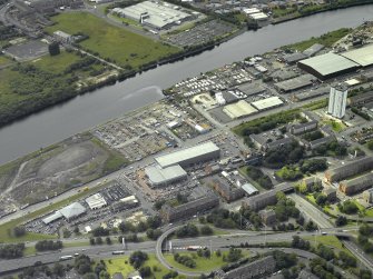 Oblique aerial view centred on the tunnel area, taken from the NNE.