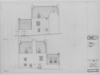 Elevations to North and South.