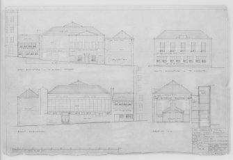 Proposed alterations. Elevations and Sections.