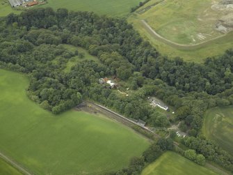 Oblique aerial view centred on the mine, taken from the SW.