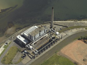 Oblique aerial view centred on the Power Station, taken from the W.