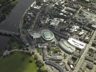 Oblique aerial view centred on the museum, taken from the NW.