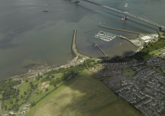 General oblique aerial view centred on the former Royal Naval Base, taken from the SW.