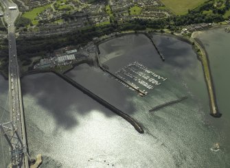 Oblique aerial view centred on the former Royal Naval Base, taken from the NNE.
