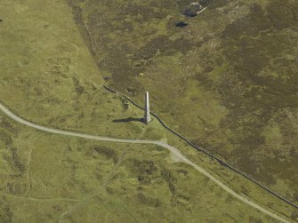 Oblique aerial view centred on the monument, taken from the WSW.