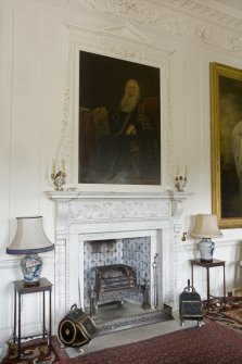 Interior. White Drawing room, detail of fireplace