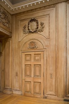 Interior. Tapestry room, detail of door