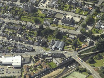 Oblique aerial view centred on Invercowie house and garden, taken from the NE.