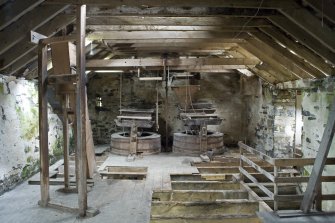 Interior. First floor. View looking towards stones.