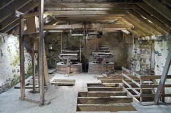 Interior. First floor. View looking towards stones. Note that the bruiser has been removed.