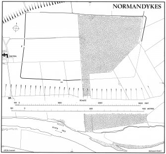 Normandykes Roman temporary camp.
Plan.