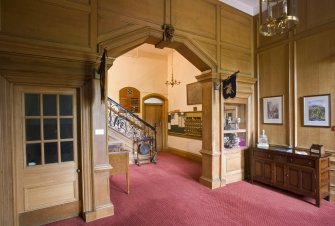 Interior.  View from outer entrance hall from E.