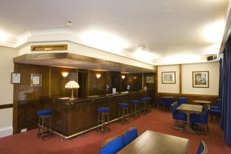 Interior view of Basement Officers' Bar, Craigiehall House, Edinburgh.