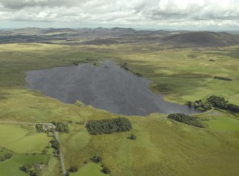 General oblique aerial view centred on the reservoir, taken from the W.