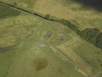 Oblique aerial view centred on the anti-aircraft battery, taken from the S.