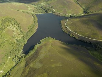 Oblique aerial view centred on the reservoir, taken from the W.