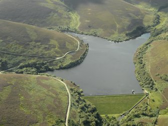 Oblique aerial view centred on the reservoir, taken from the E.