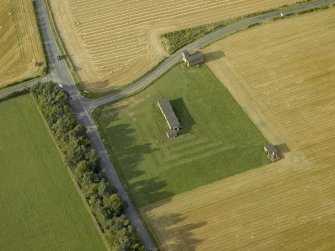 Oblique aerial view centred on the radar station, taken from the S.