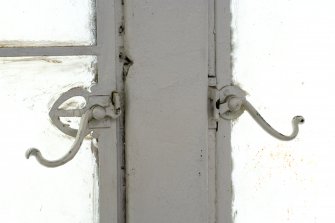 Interior. First floor. Bedroom. Window catches. Detail