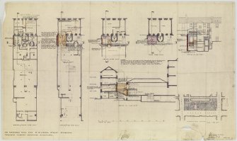 Site plans.  Plans and sections showing alterations to internal staircase.