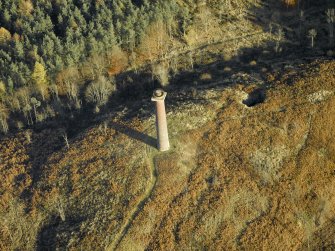 Oblique aerial view centred on the monument, taken from the WSW.